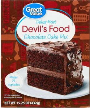 GREAT VALUE Deluxe Moist 'Devil's Food' Chocolate Cake Mix 432 gr
